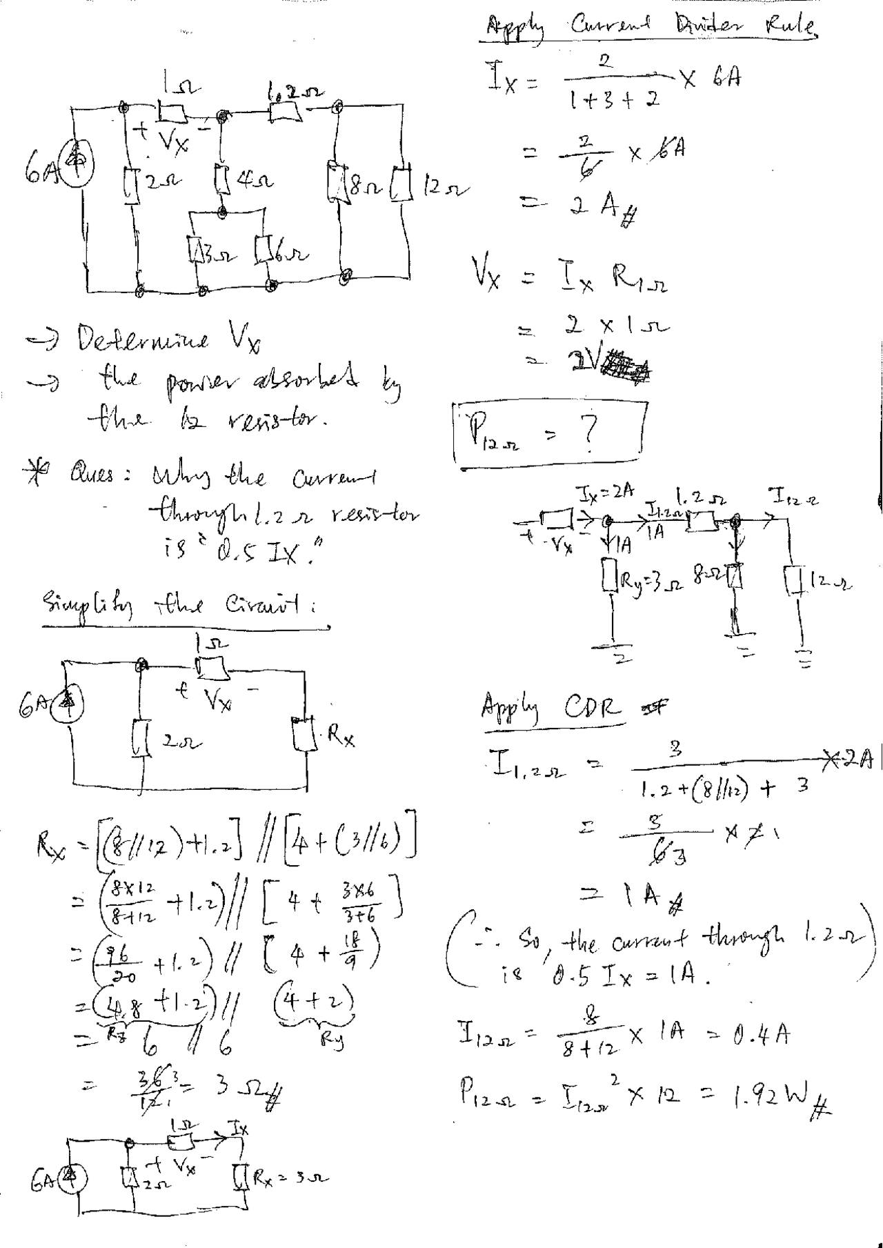 Circuit Theory Math Example Tutorial of circut theory | Exercises Circuit Theory | Docsity