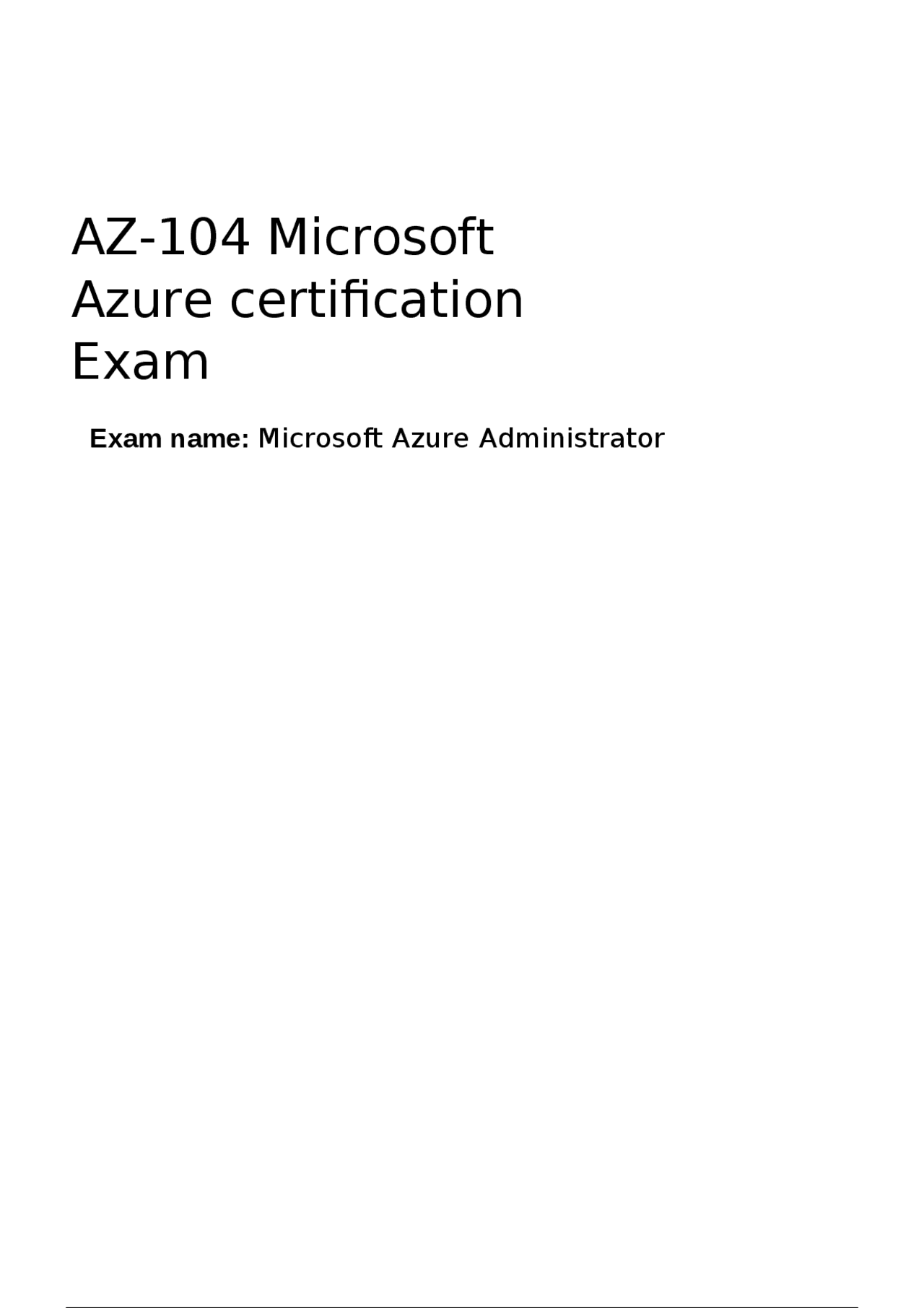 AZ-104 Renewal Exam Questions and Answers 2022-2023(Version 3) | Exams ...