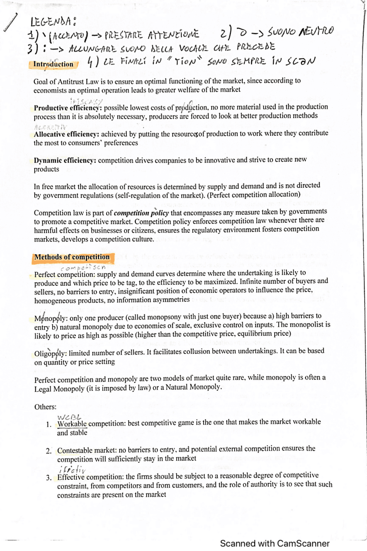 Esame di European Business Law Tutta la parte di Competition Law
