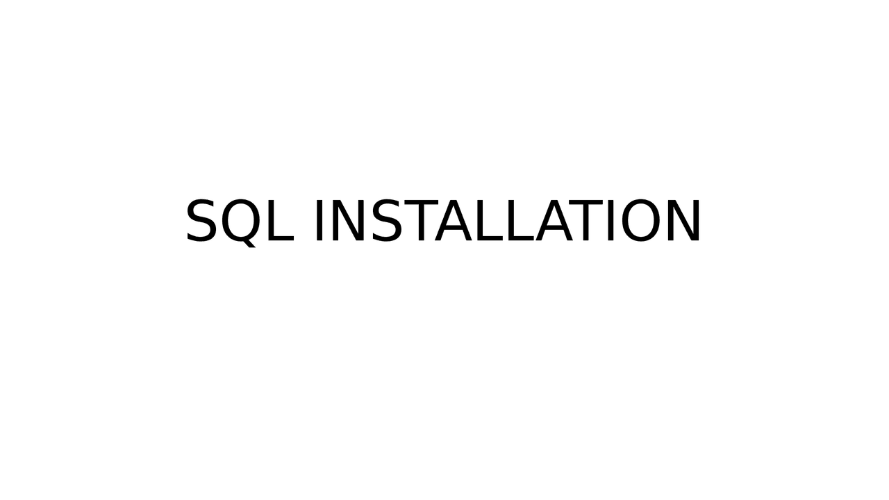 How to Install SQL on Windows | Summaries Computer science | Docsity