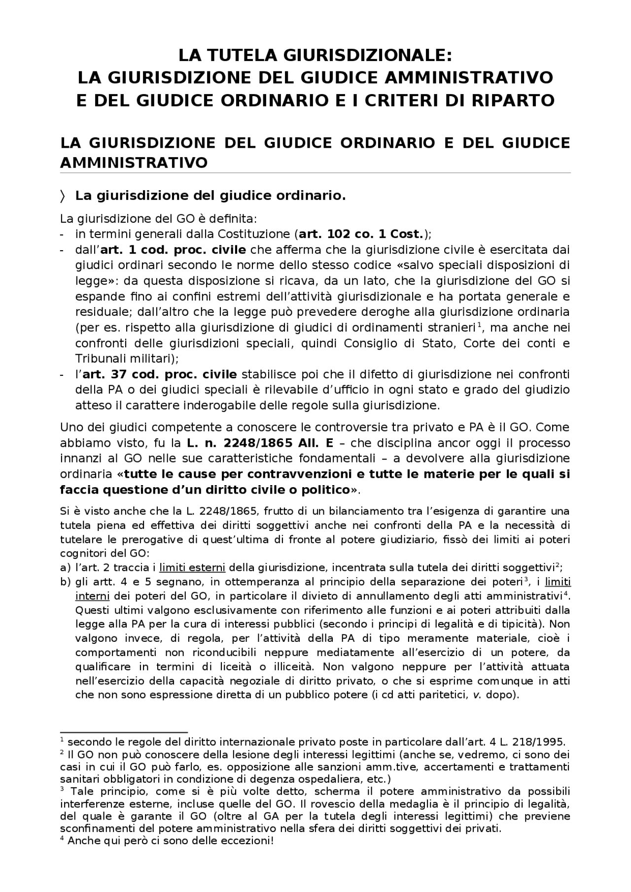 GIUSTIZIA AMMINISTRATIVA la giurisdizione del giudice amministrativo