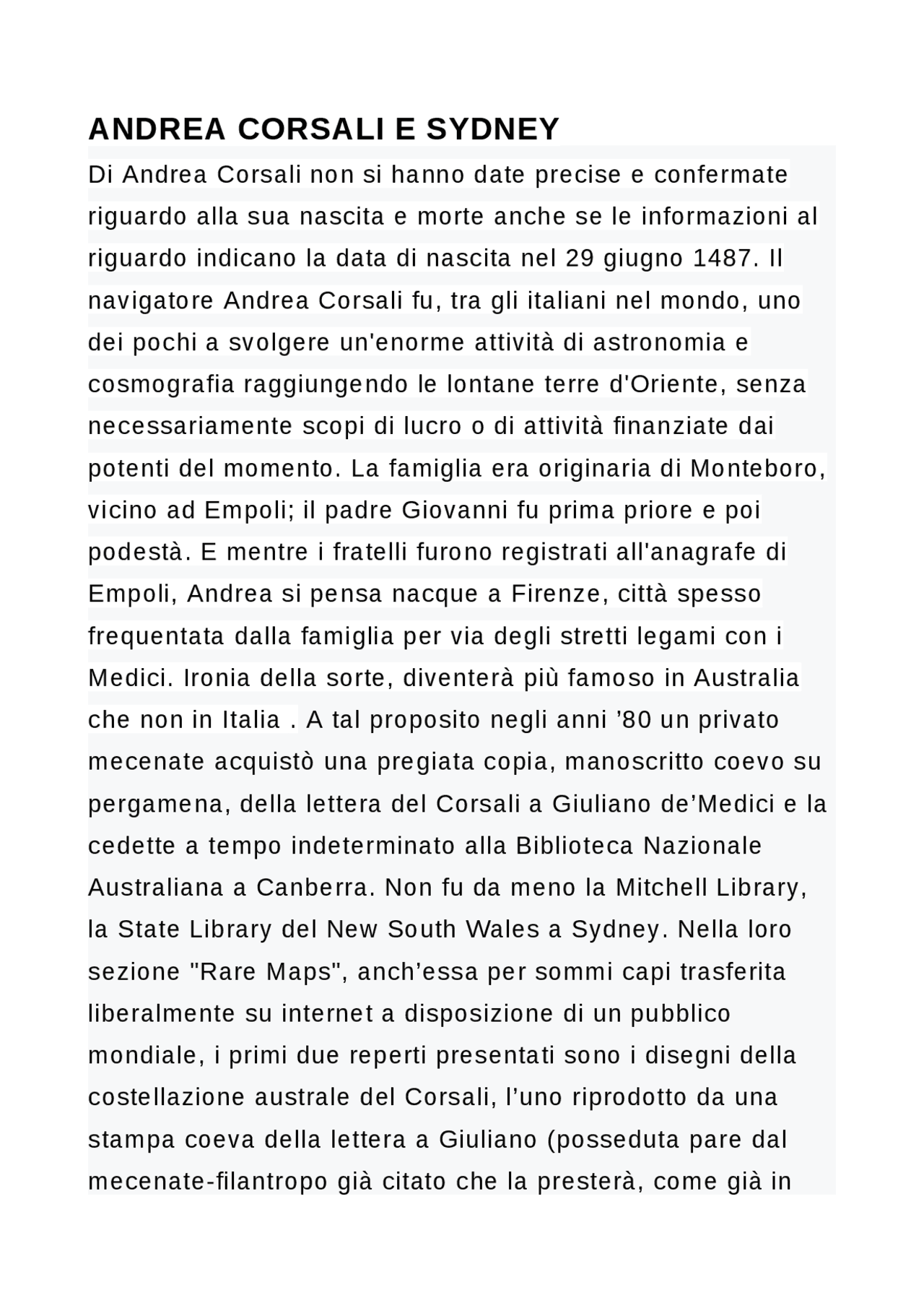 La vita di andrea corsali Appunti di Storia Docsity