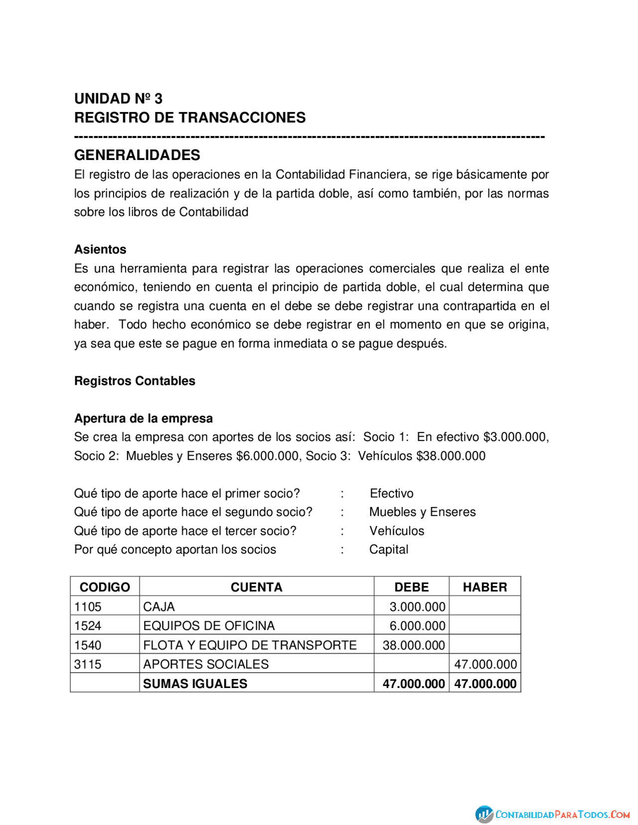 Transaccion Contable Transacción contable | Tesis de Contabilidad | Docsity