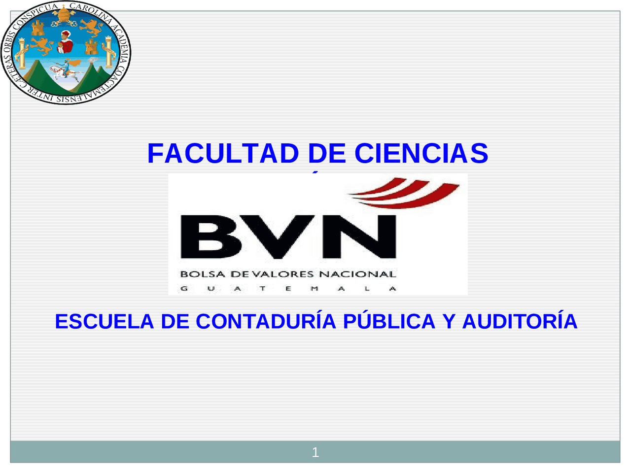 Bolsa de valores de guatemala Slides of Finance Docsity