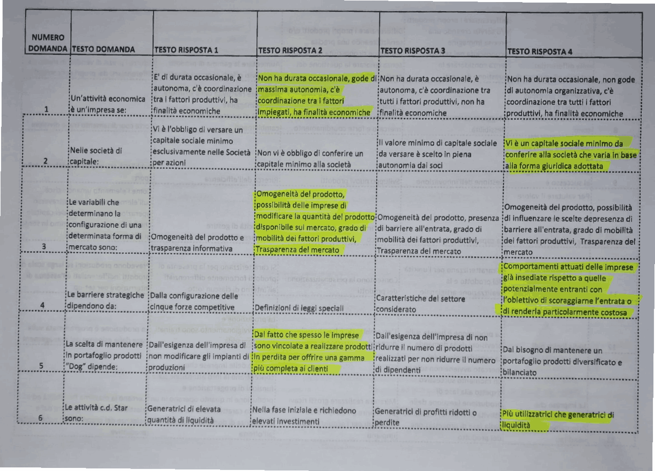 Elaborato Sistemi per la Gestione Aziendale | Prove d'esame di Gestione