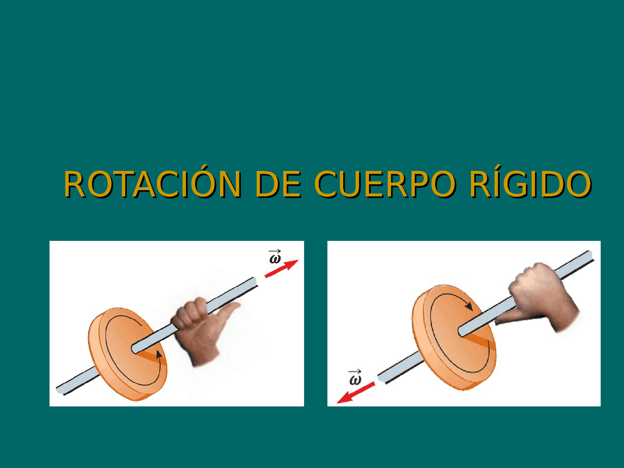ROTACIÓN DE CUERPO RÍGIDO | Diapositivas de Física | Docsity