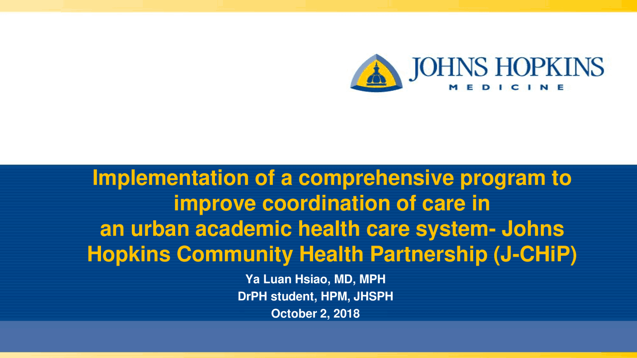 Improving Coordination of Care in an Urban Academic Health Care System
