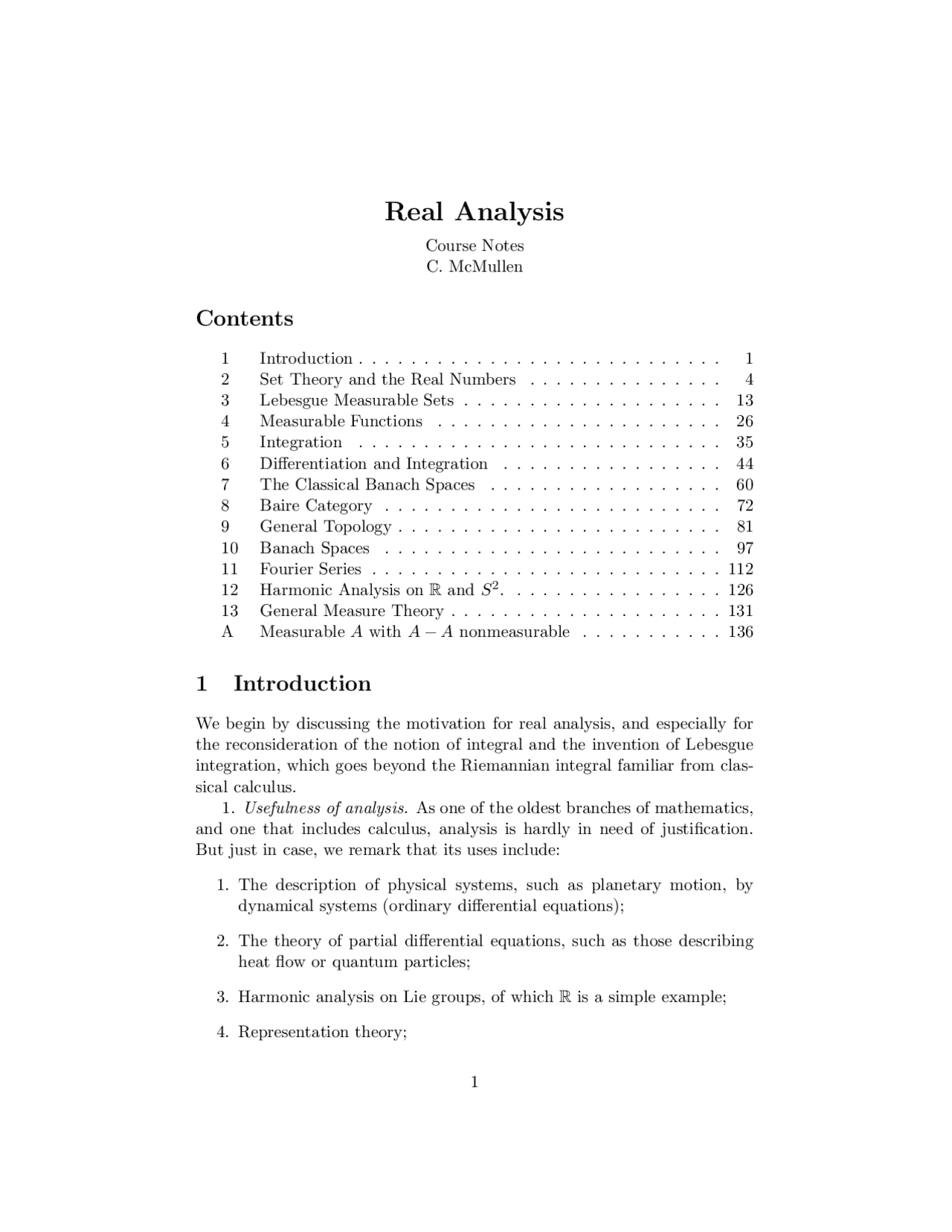 Real Analysis Course Notes | Lecture notes Calculus | Docsity
