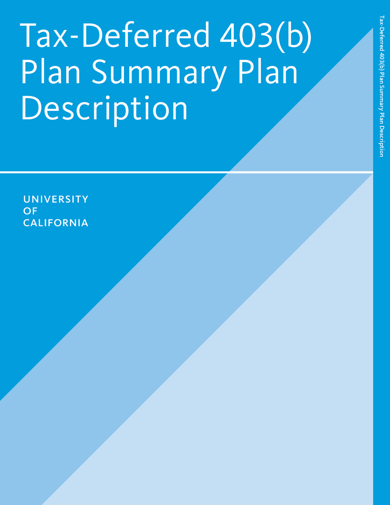 Tax-Deferred 403(b) Plan Summary Plan Description | UCnet | Exams ...