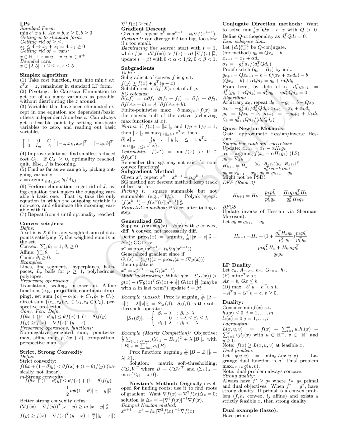 Optimization Methods and Algorithms | Study notes Algorithms and ...