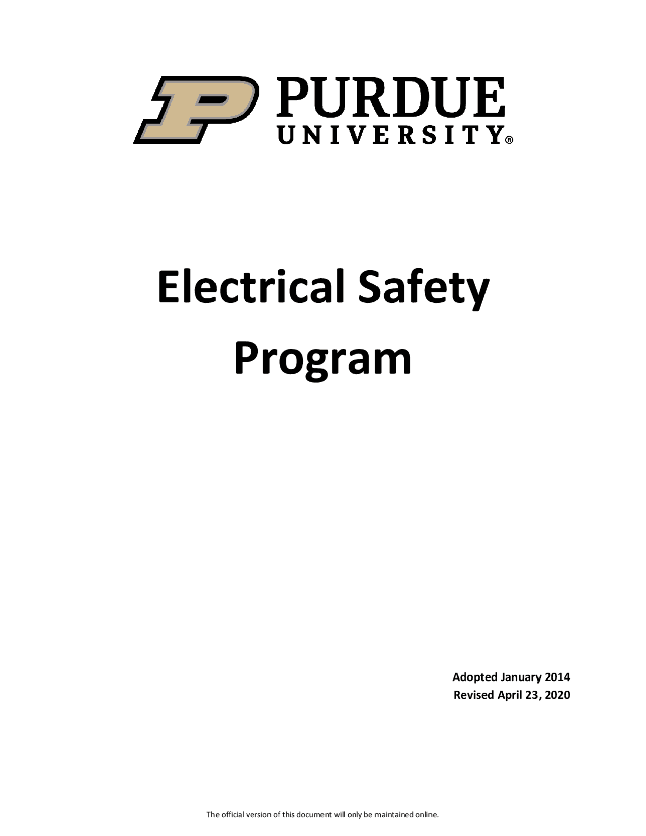 Electrical Safety Program Study notes Public Health Docsity