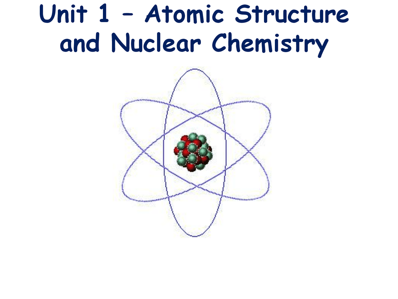 Unit 1 – Atomic Structure and Nuclear Chemistry | Lecture notes Nuclear ...