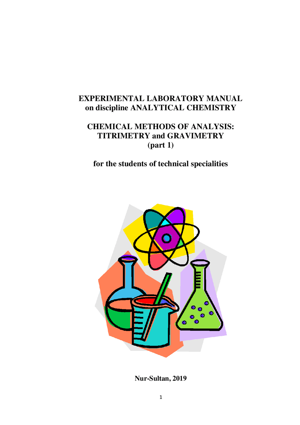 Laboratory Manual Analytical Chemistry at Travis Munoz blog