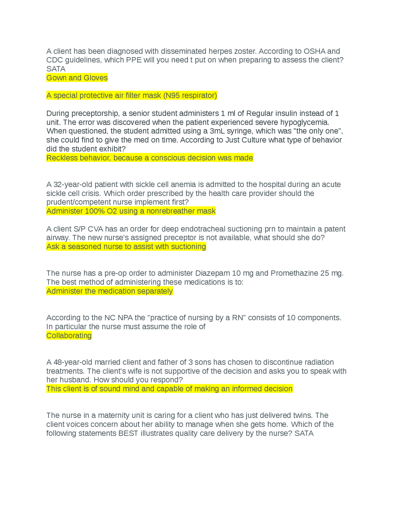 Nur 212 exam 3 2023 nur 212 exam 3 2023 | Exams Nursing | Docsity