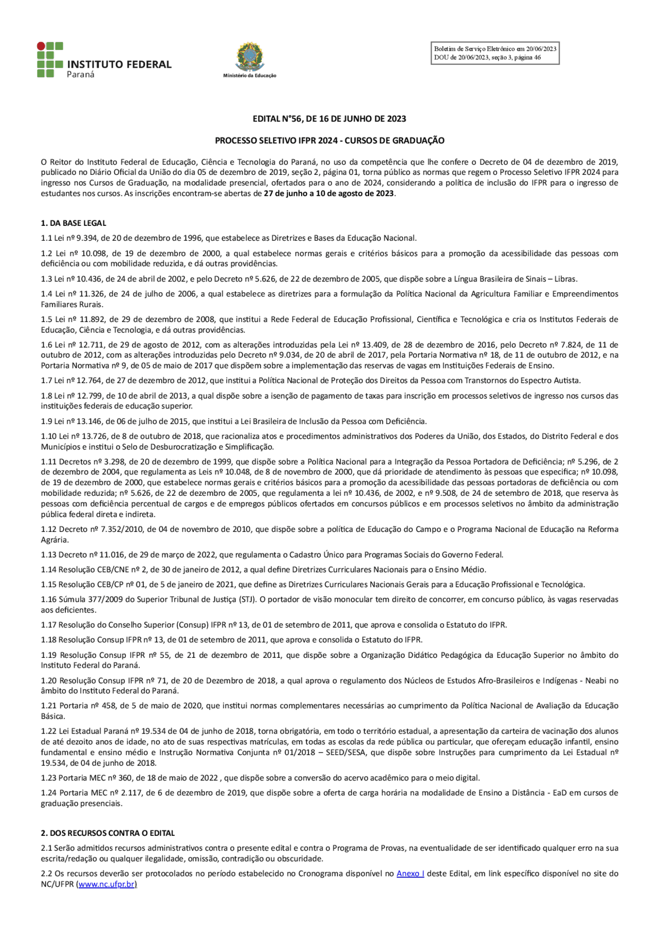 Prova Prova Seletivo 2019 | Provas Português (Gramática - Literatura ...