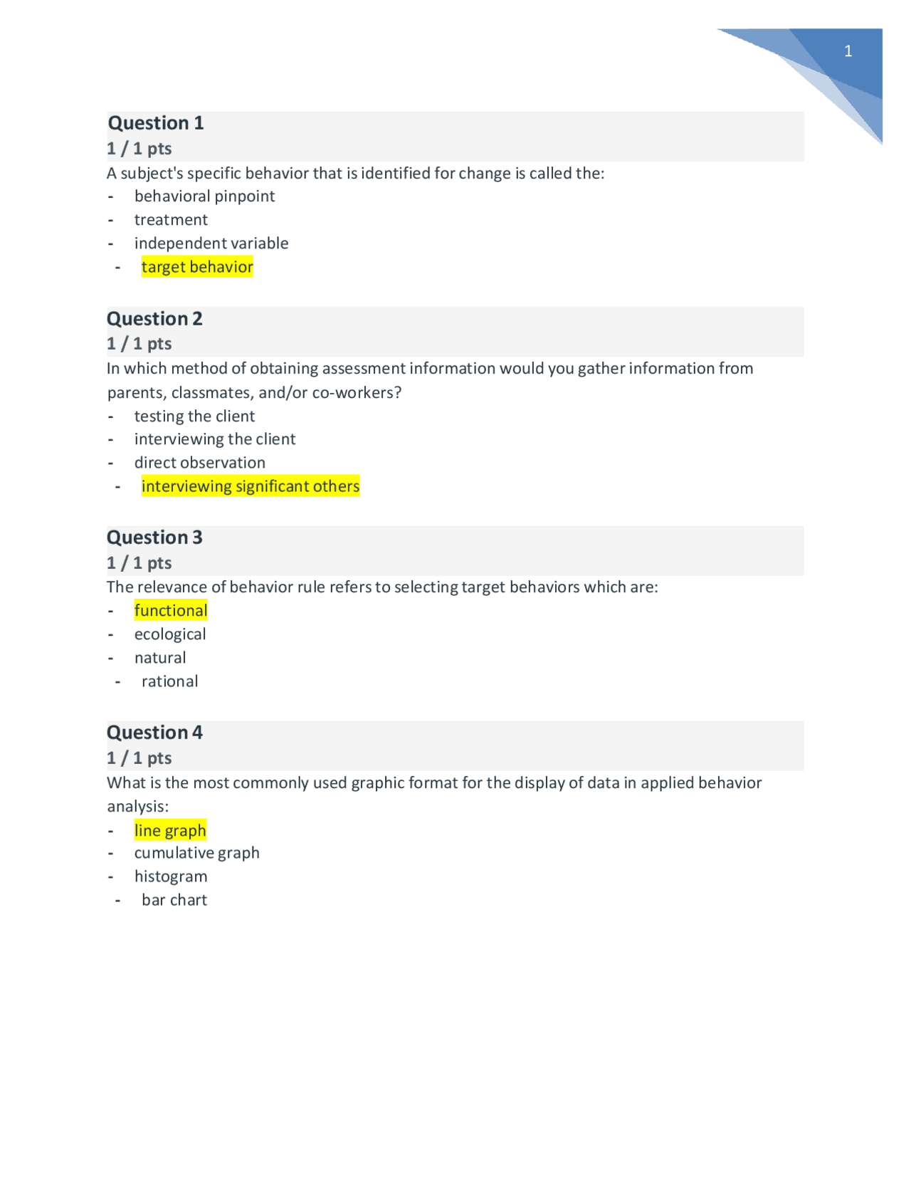 EDF 6226 Midterm 1 questions with all correct answers 2023/2024 | Exams ...