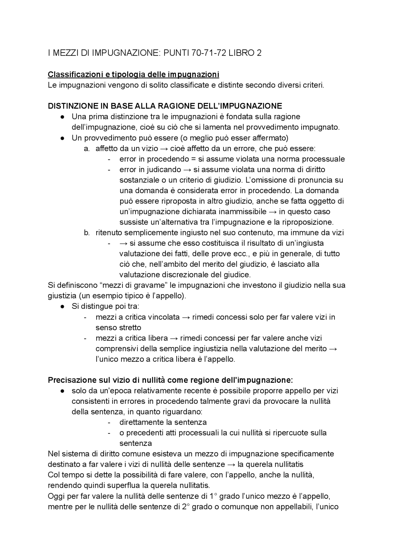 I mezzi di impugnazione classificazioni Schemi e mappe concettuali