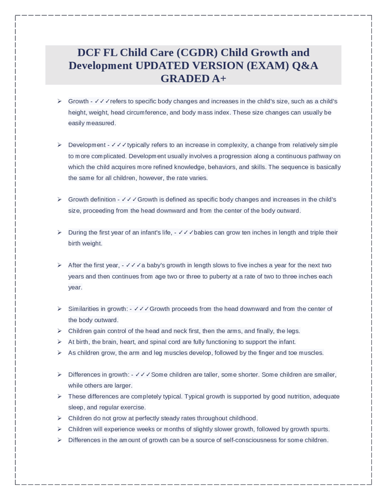 DCF FL Child Care (CGDR) Child Growth and Development UPDATED VERSION