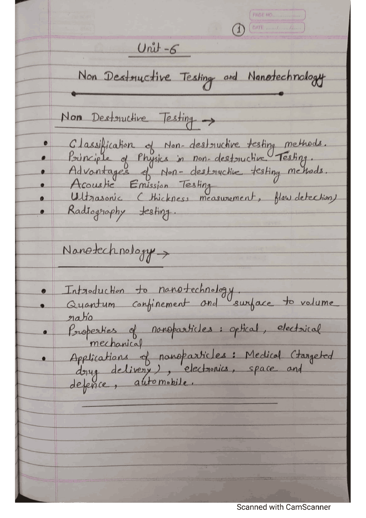 Non Destructive Testing Notes this doc will give u brief information about non destructive testing ...