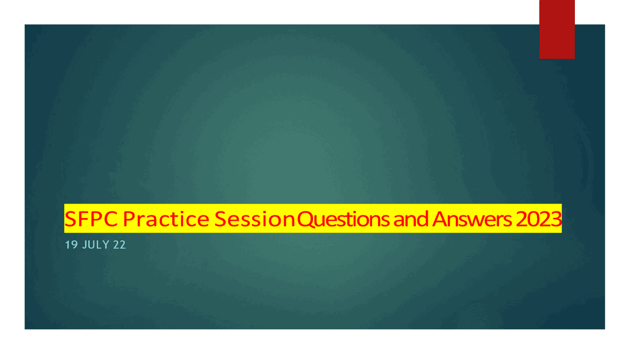 Sfpc Certification Questions And Answers prntbl Sfpc Certification Questions And Answers prntbl