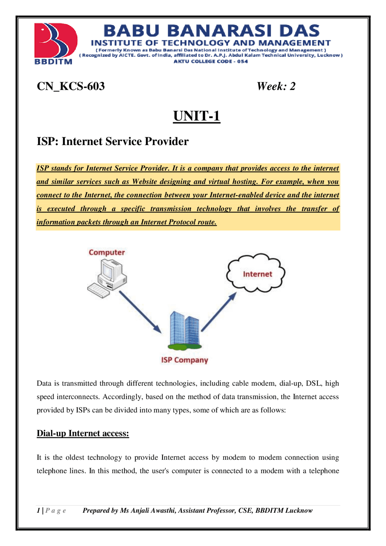 Computer networks unit 1 study notes | Study notes Computer Networks ...