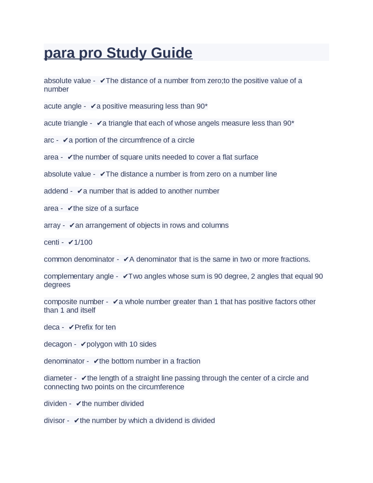 Union Math Test Parapro Practice Test Union Test MATH with Answers | Exams Nursing ...