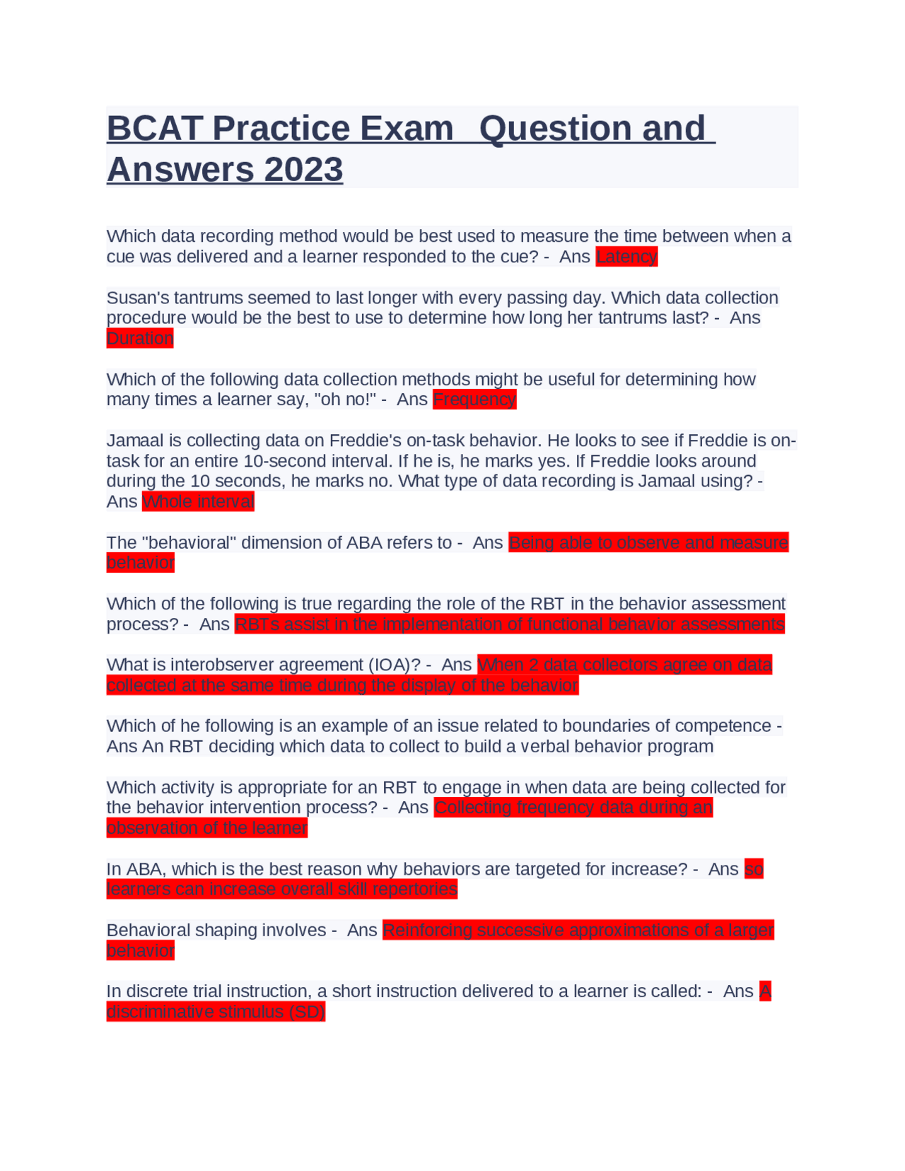 Bcat Assessment.pdf Free Bcat Practice Test : BCAT Practice Exam Questions Flashcards – FJOU