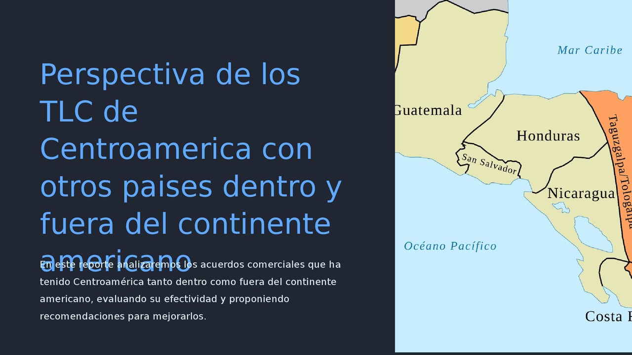 Perspectiva de los TLC en centro america Resúmenes de Humanidades y