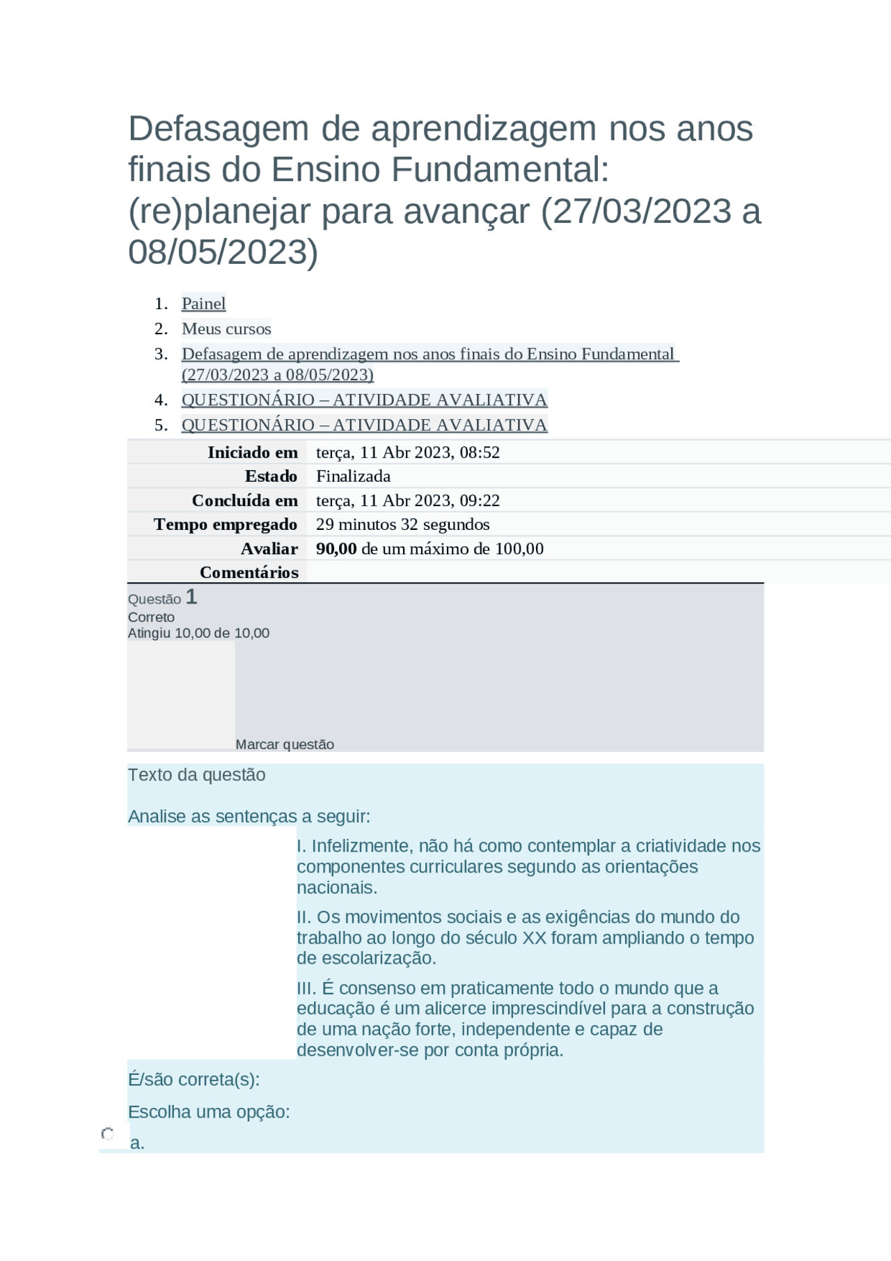 Defasagem de aprendizagem nos anos finais do ensino | Exercícios ...