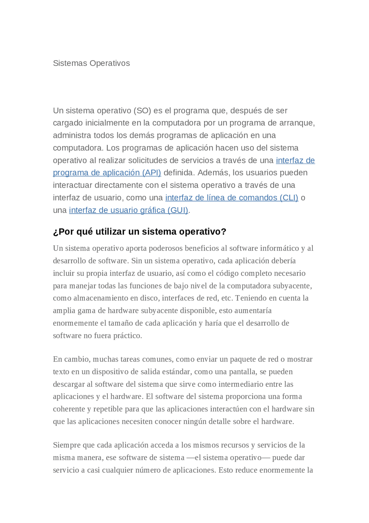 Sistemas Operativos, qué son? | Guías, Proyectos, Investigaciones de ...