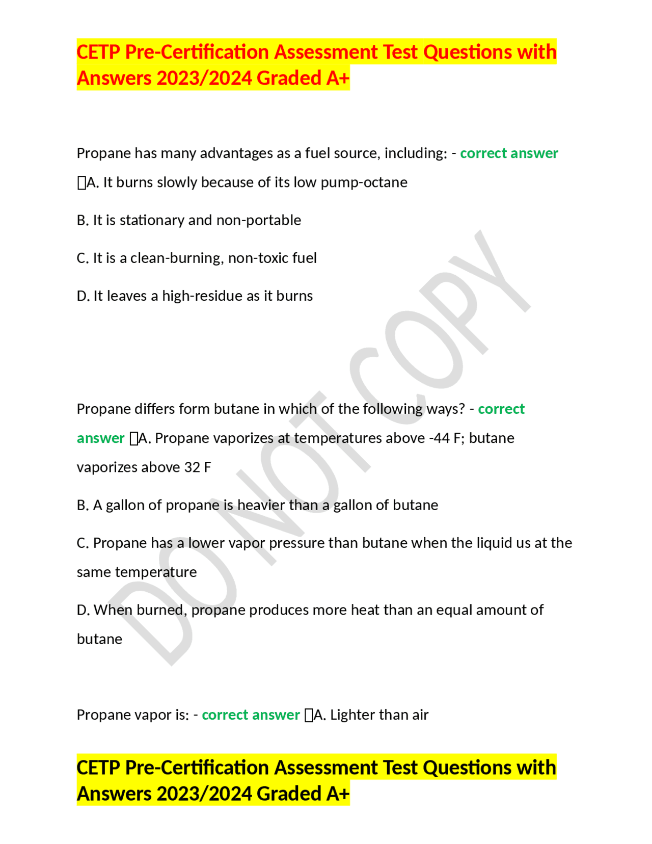 CETP Pre Certification Assessment Test Questions with Answers 2023/2024 CETP Pre Certification Assessment Test Questions with Answers 2023/2024