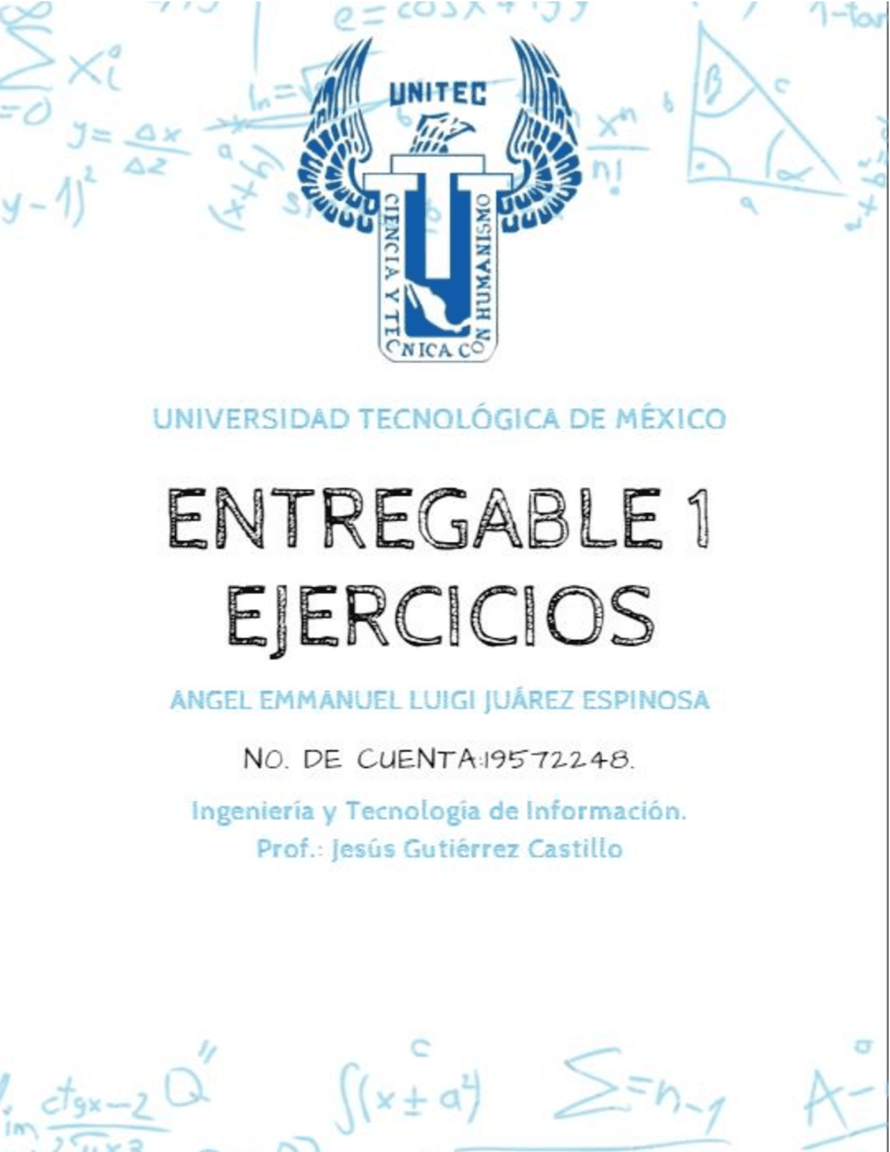 Entregable 1 Ejercicios | Apuntes de Tecnología de la Información | Docsity