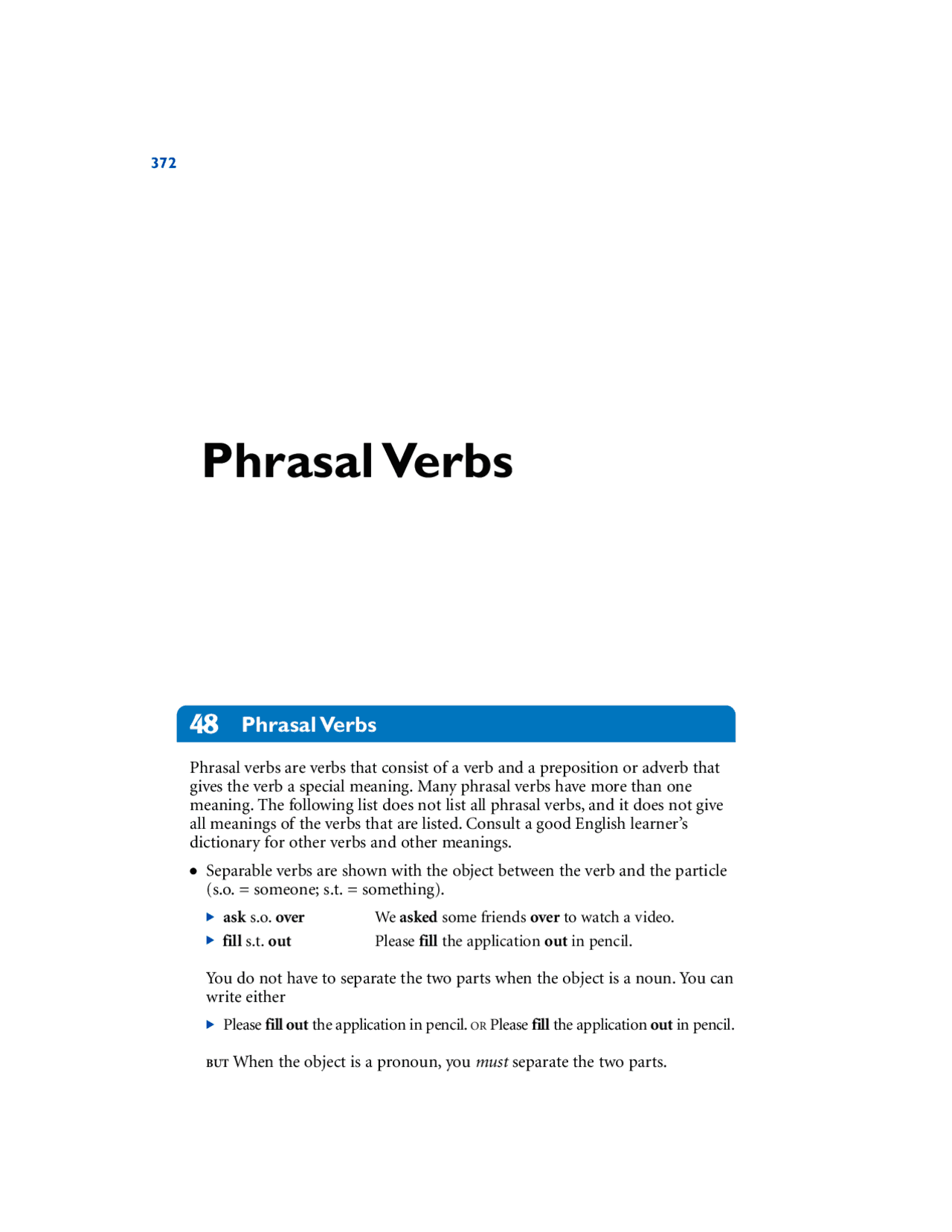 List of most common phrasal verbs Dispense di Lingua Inglese Docsity