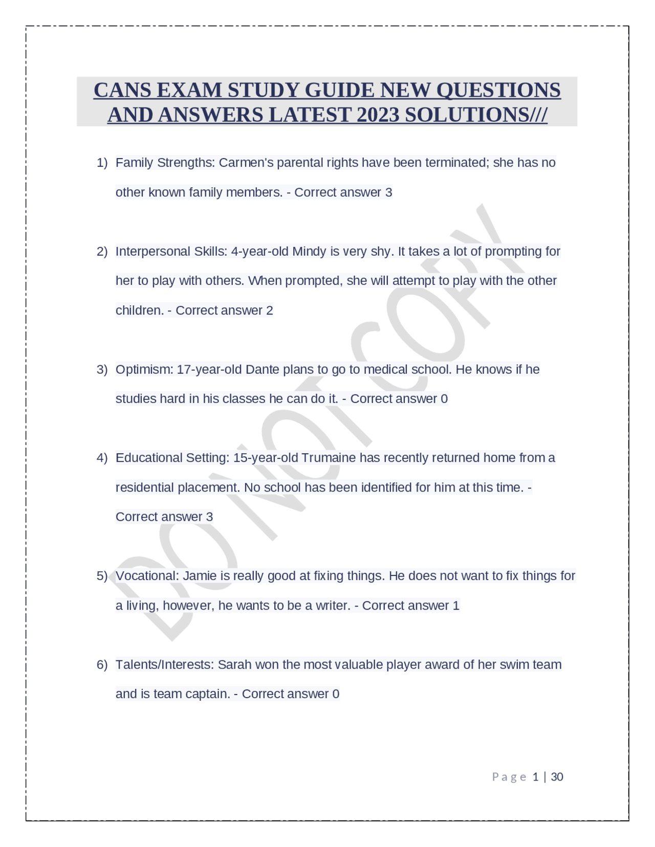 CANS EXAM STUDY GUIDE NEW QUESTIONS AND ANSWERS LATEST 2023 SOLUTIONS ...