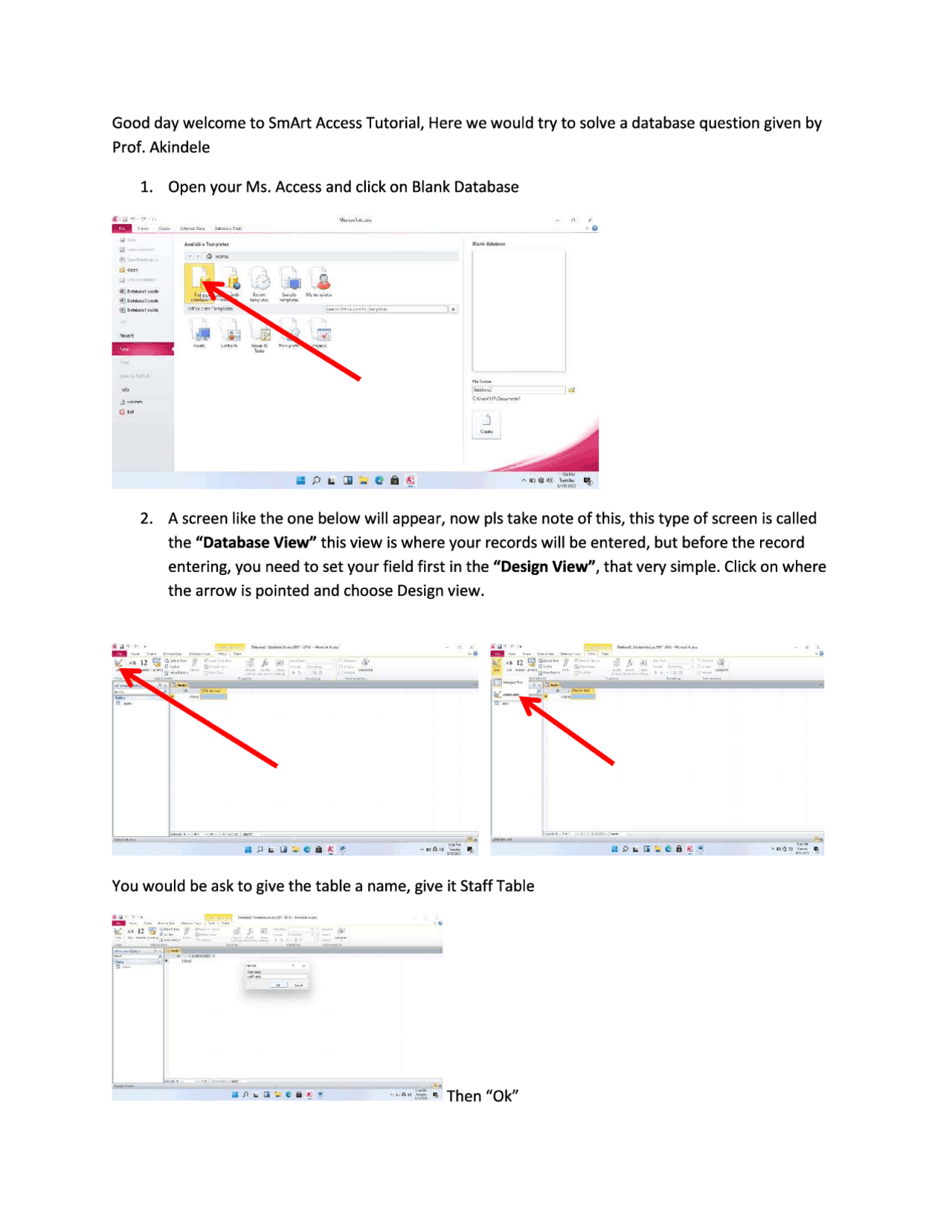 Beginners Guide on Microsoft Access | Study Guides, Projects, Research ...