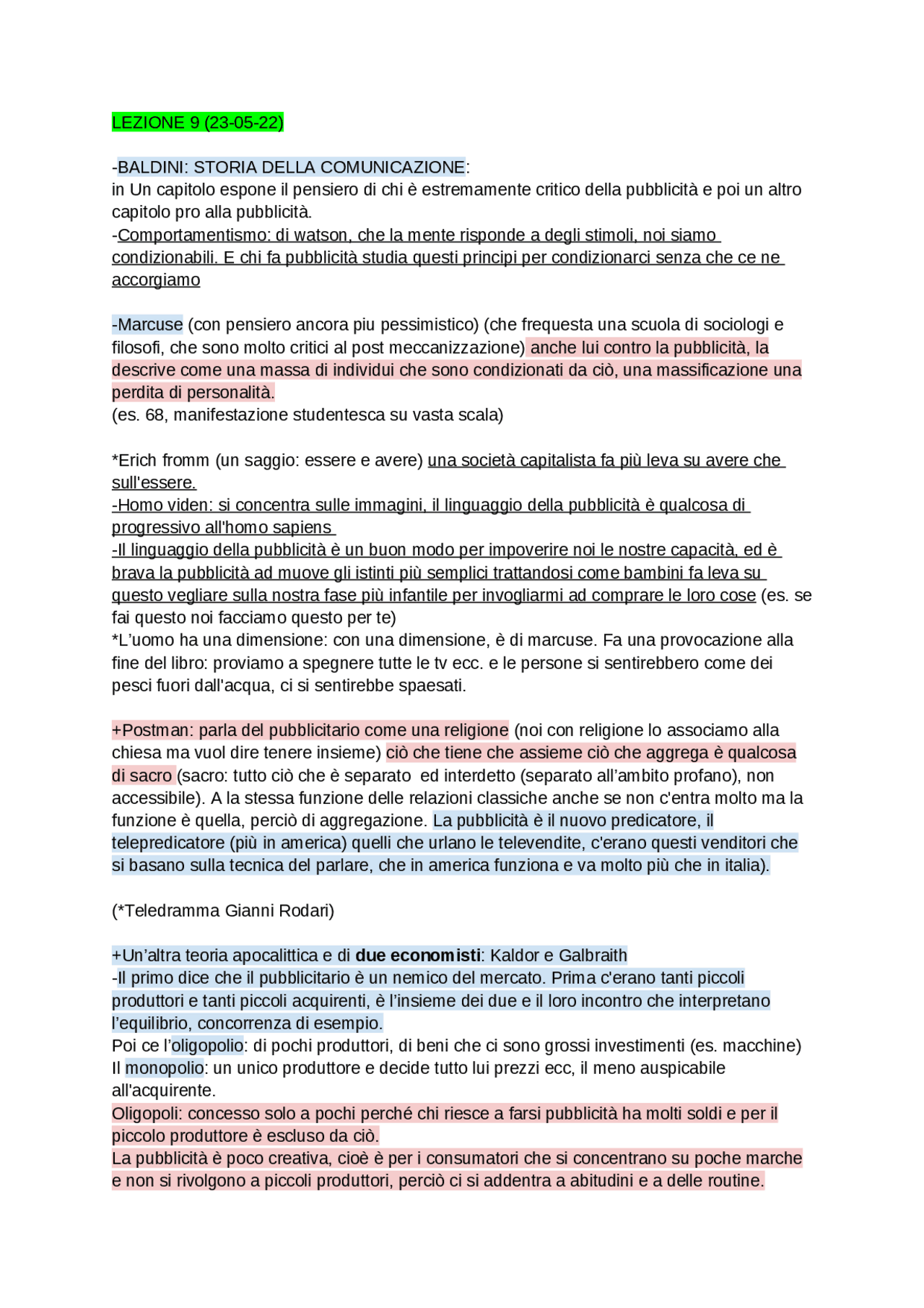 Storia della comunicazione Appunti di Teorie e tecniche della
