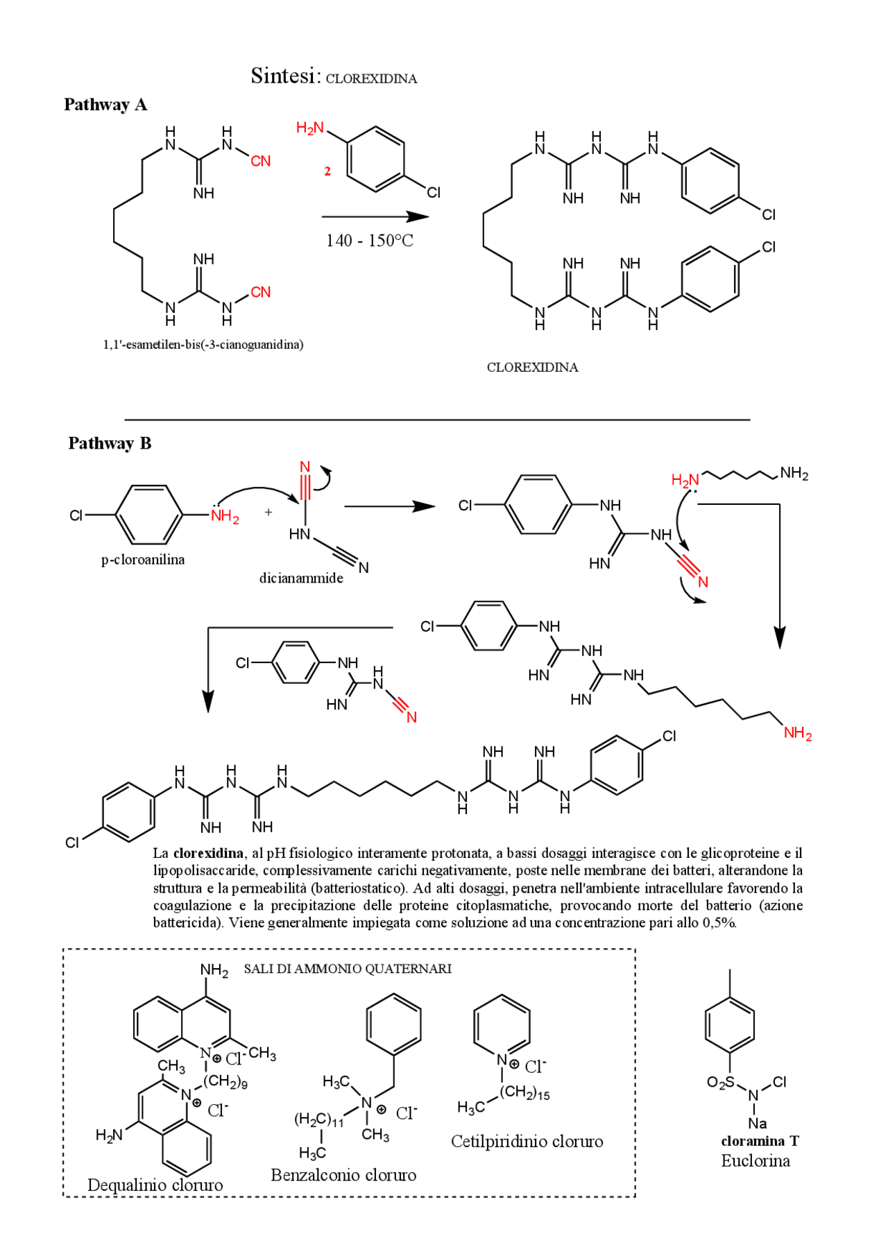 Sintesi della Clorexidina. | Schemi e mappe concettuali di Chimica ...