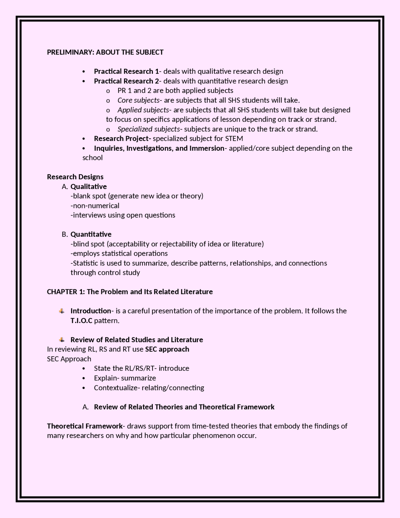 Research in Daily Life 2 Reviewer | Summaries English | Docsity