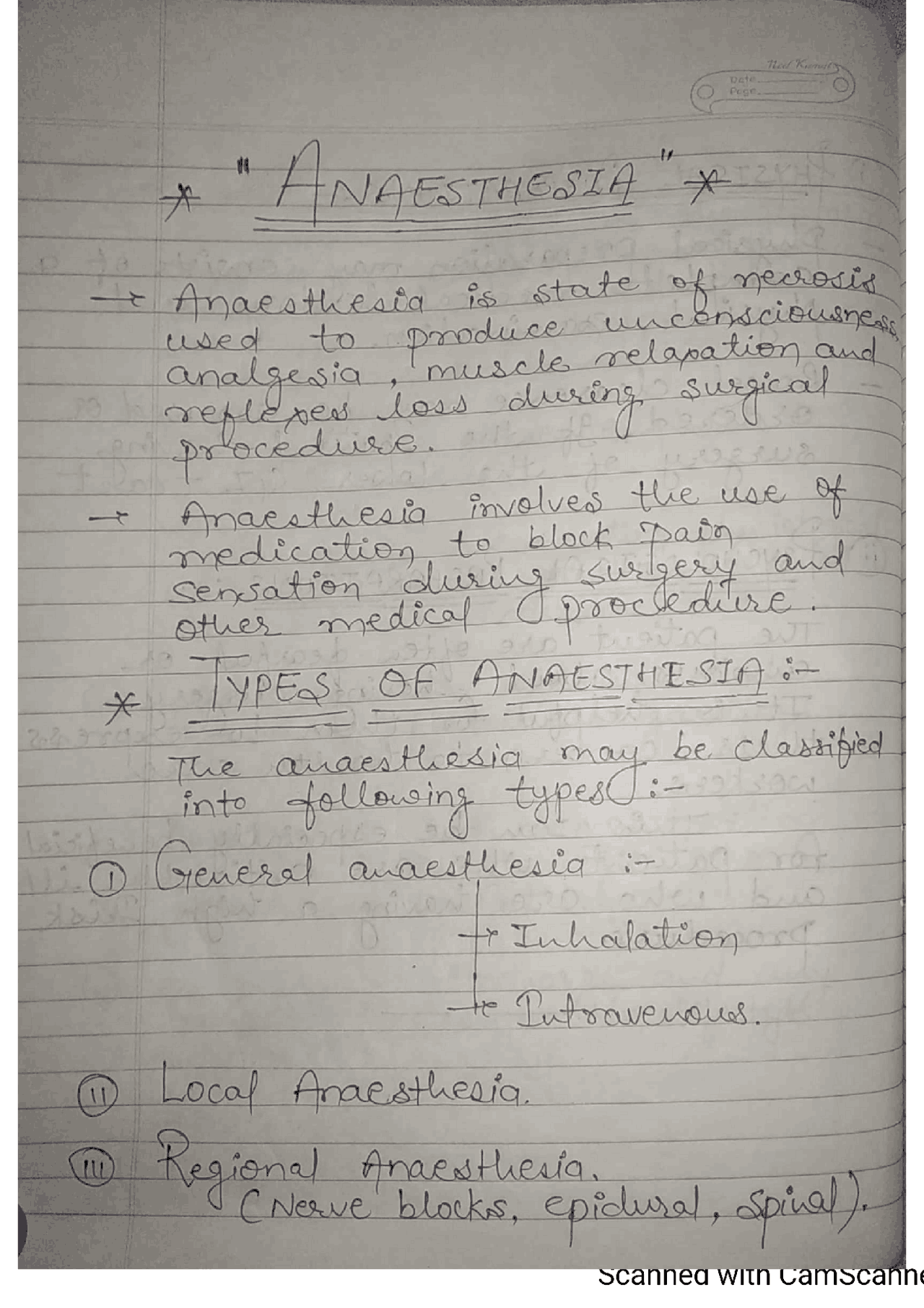 Everything you need to know about Anaesthesia | Lecture notes Nursing ...