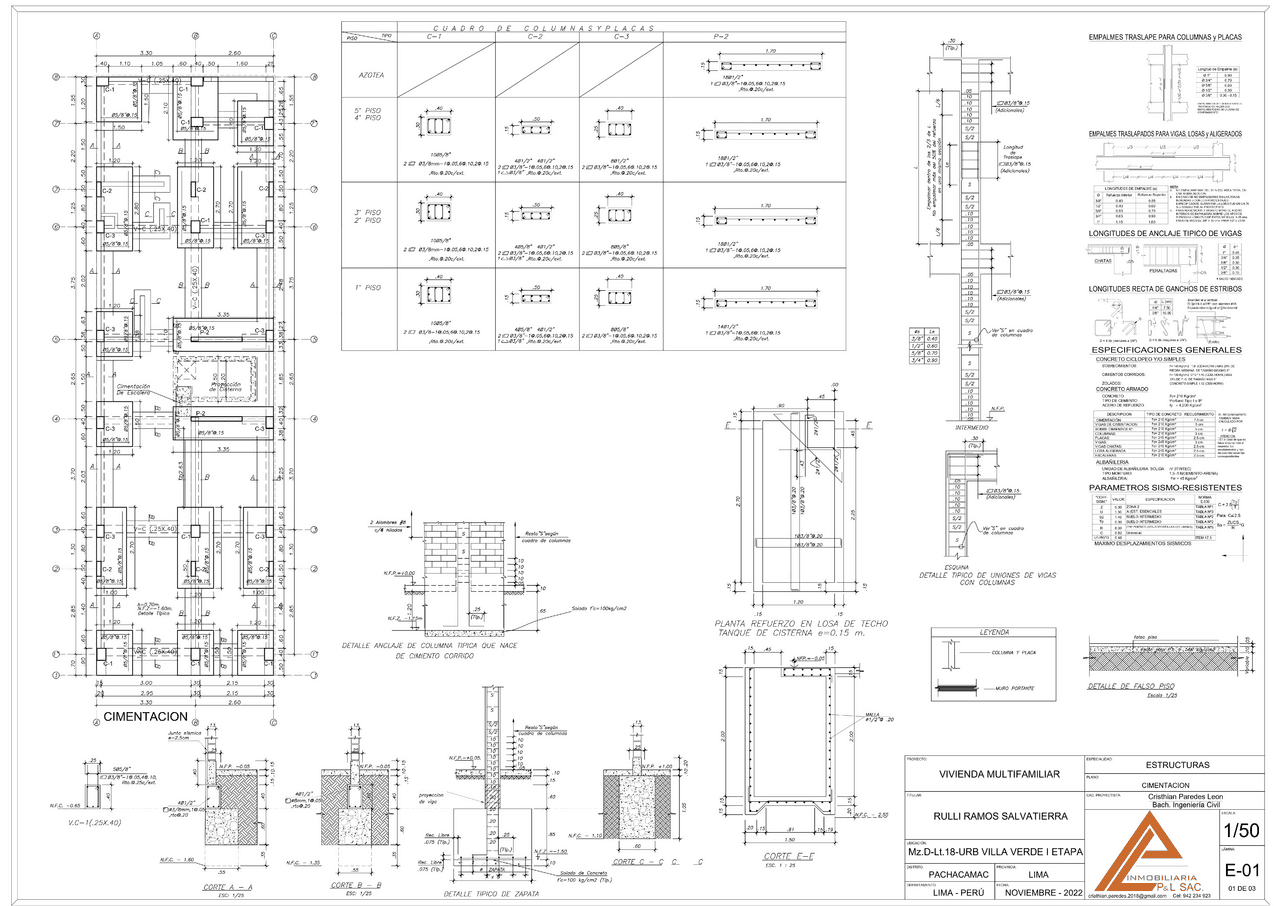 Planos estructurales de vivienda multifamiliar | Guías, Proyectos ...
