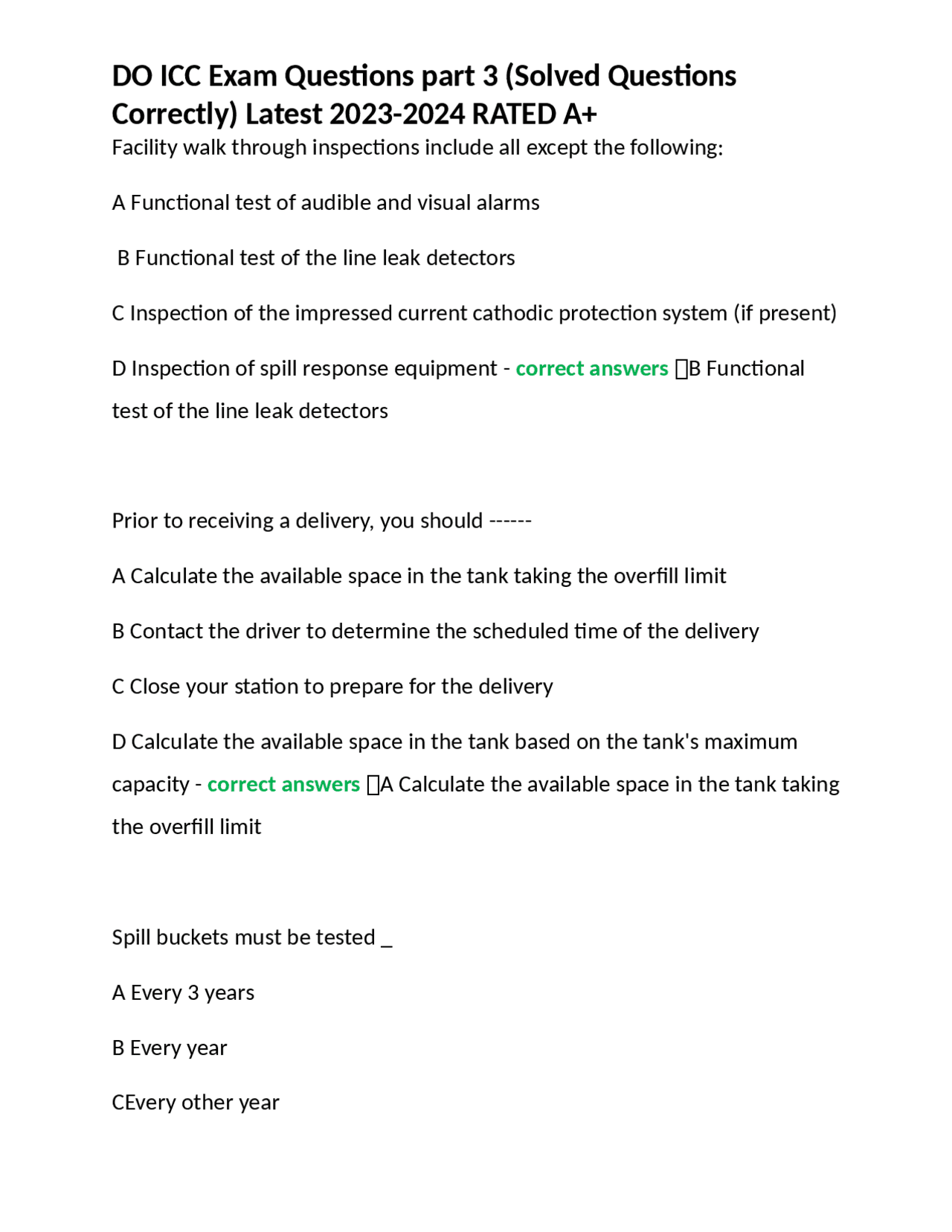 DO ICC Exam Questions part 3 (Solved Questions Correctly) Latest 2023 ...