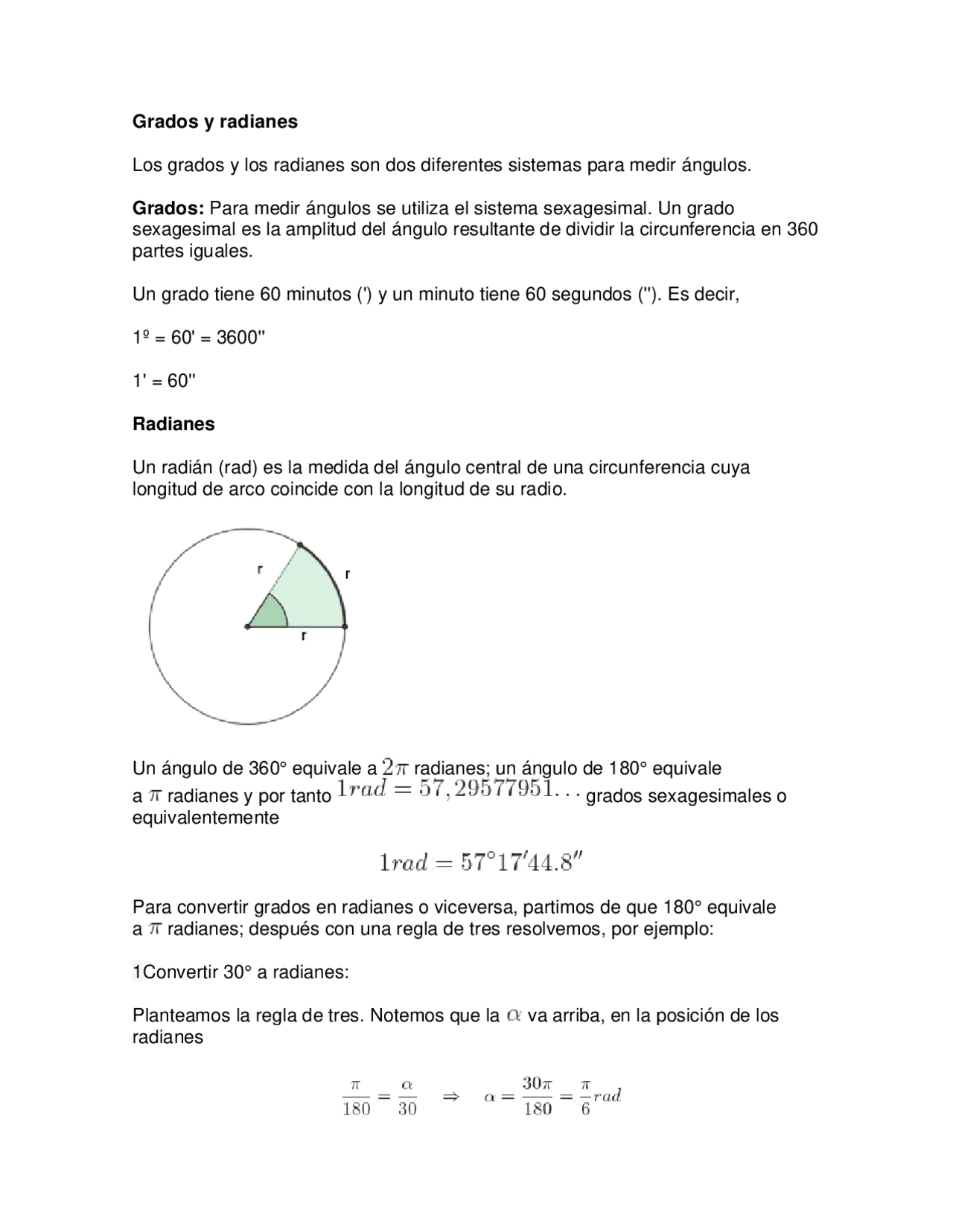 Grados Numeros Informacion de grados | Apuntes de Matemáticas | Docsity
