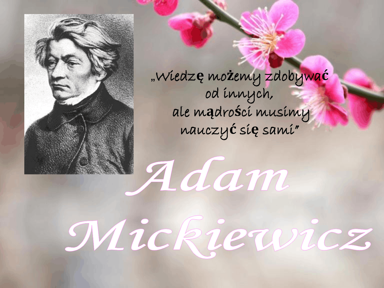 Prezentacja Adam Mickiewicz | Prezentacje Język polski | Docsity