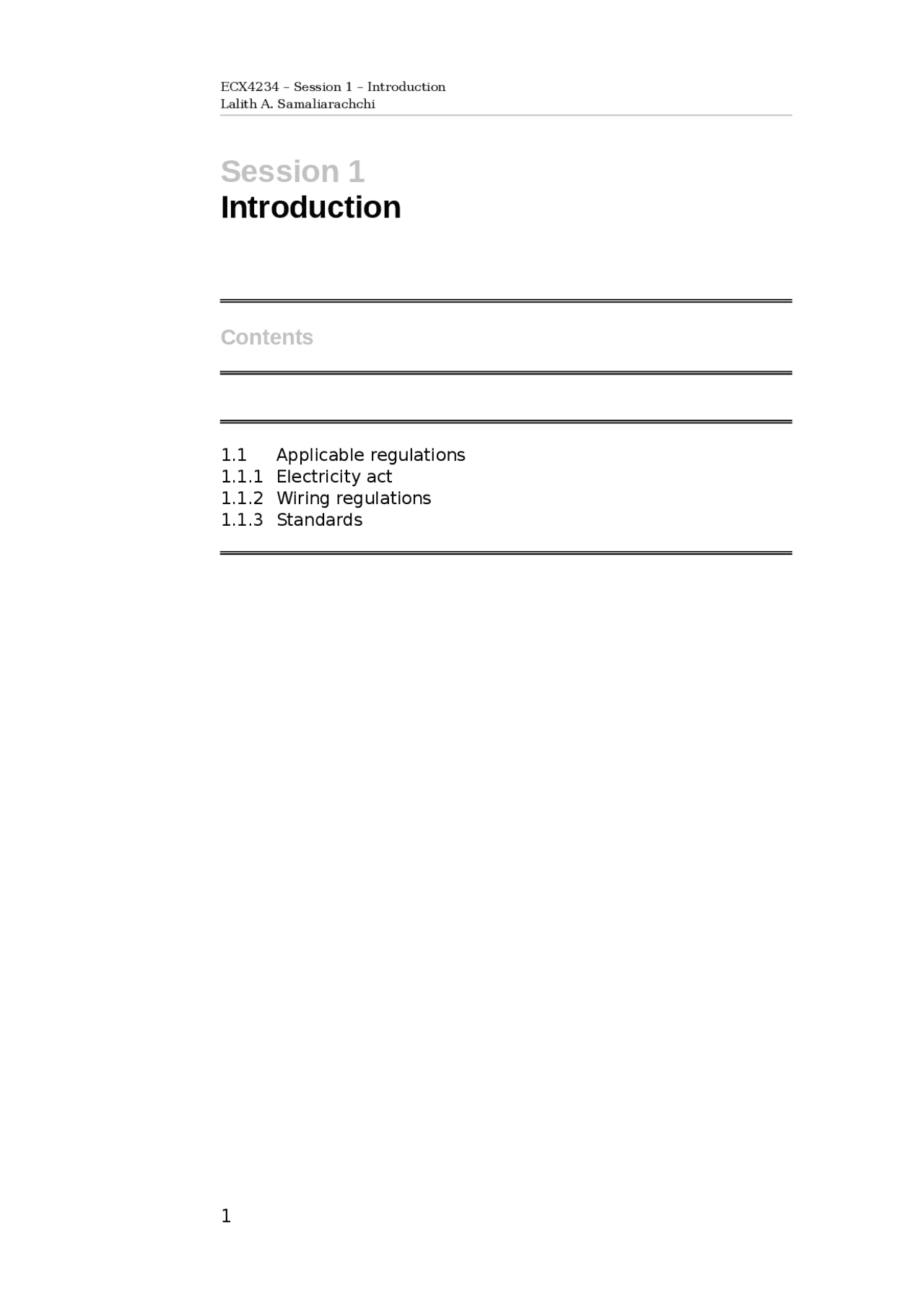Electrical Installation | Lecture notes Electrical and Electronics ...