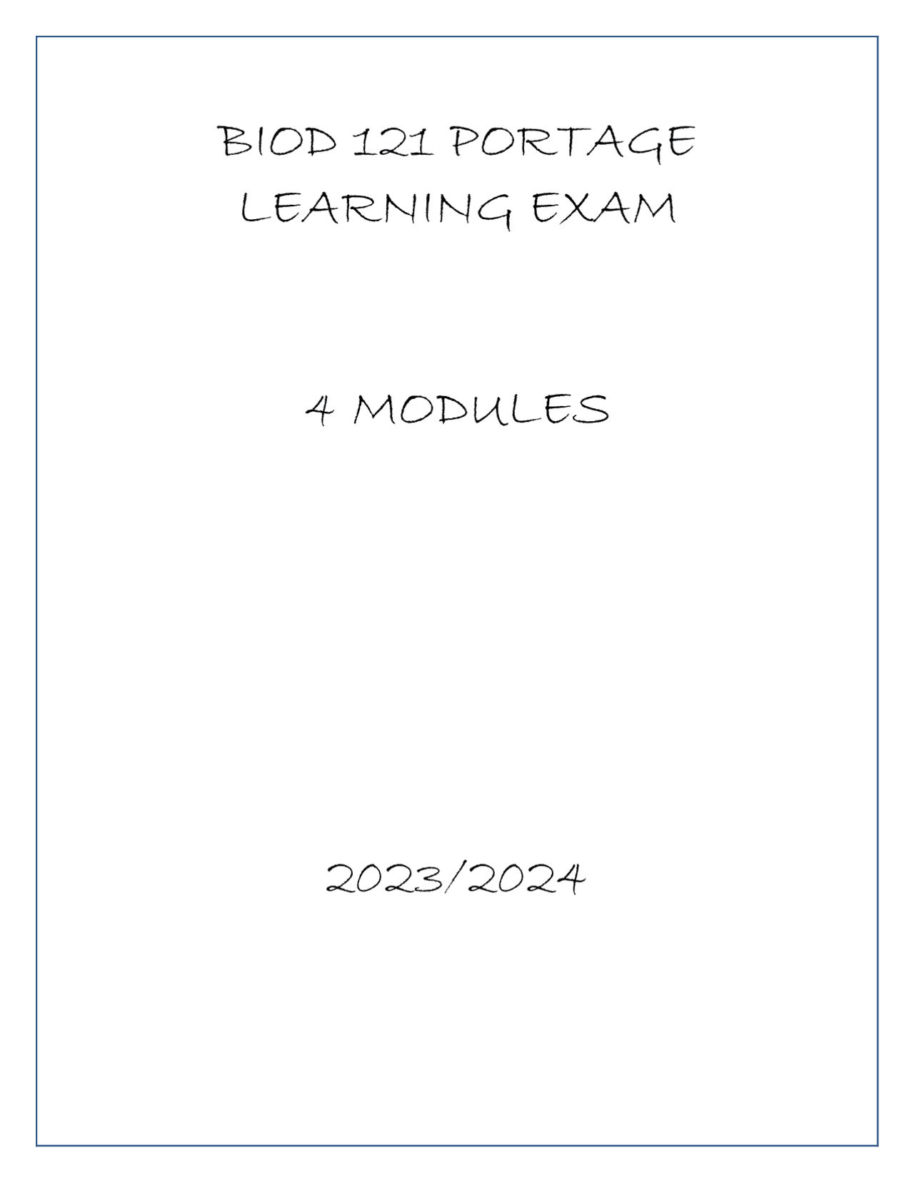 121 Learning BIOD 121 PORTAGE LEARNING EXAM 4 MODULES 20232024 | Exams Nursing | Docsity