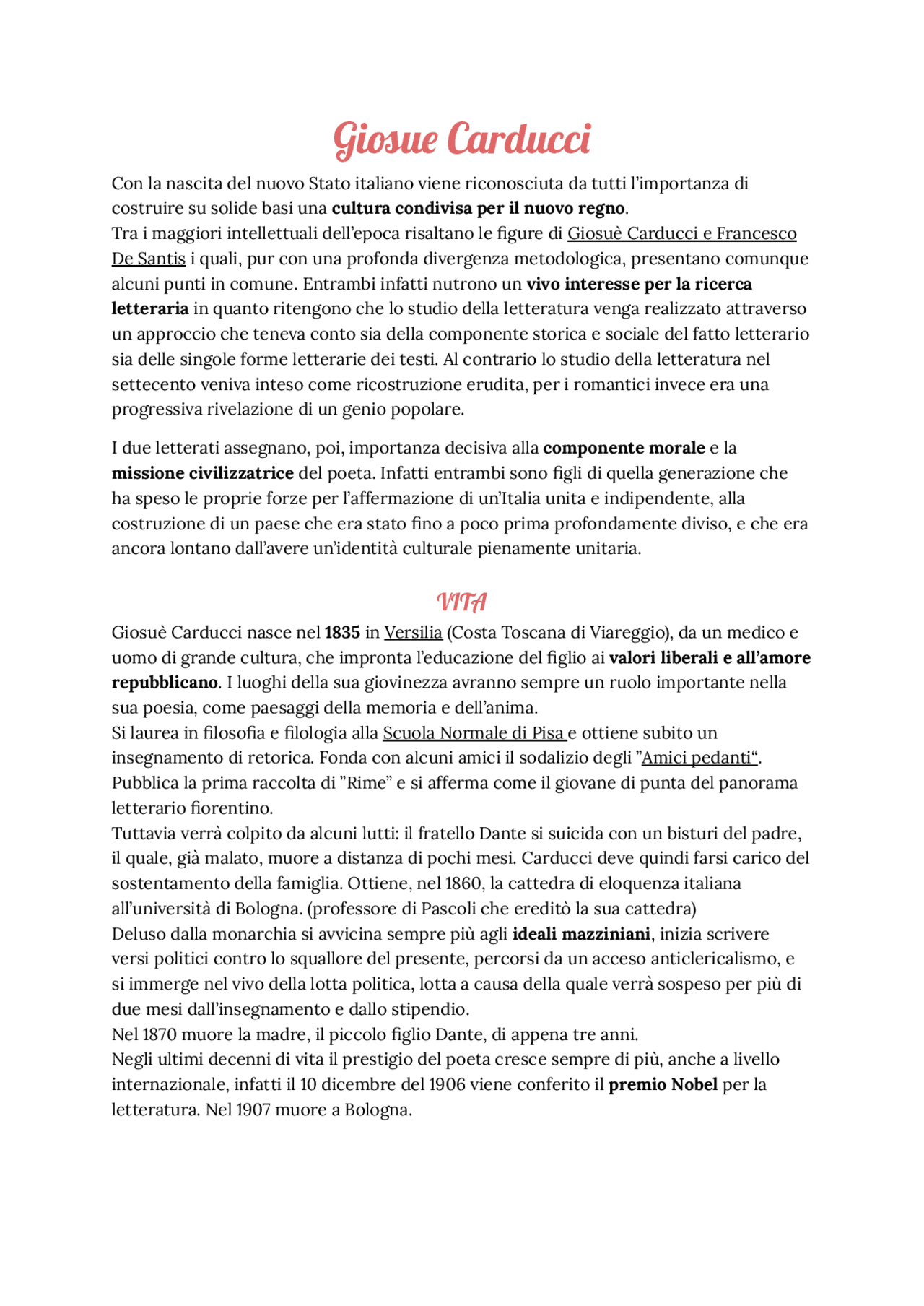 una famosa ode di carducci
