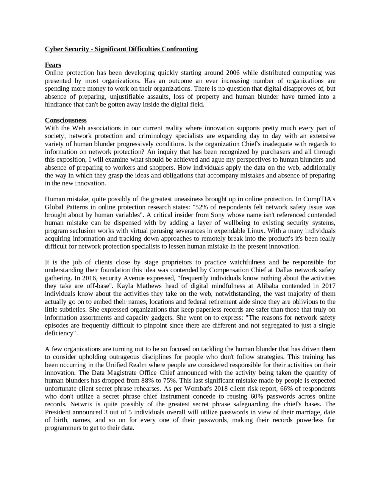 Cyber Security - Significant Difficulties Confronting | Study notes ...