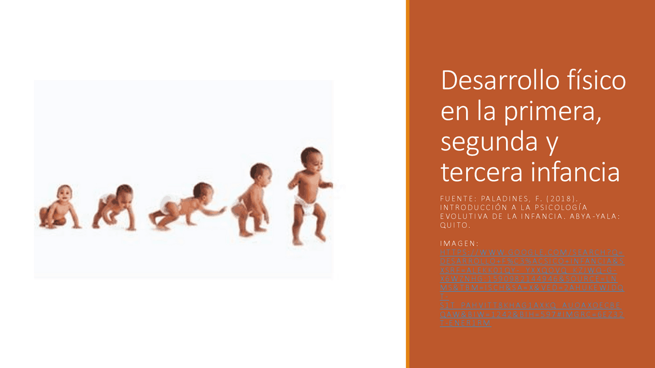 Desarrollo físico en la primera, segunda y tercera infancia