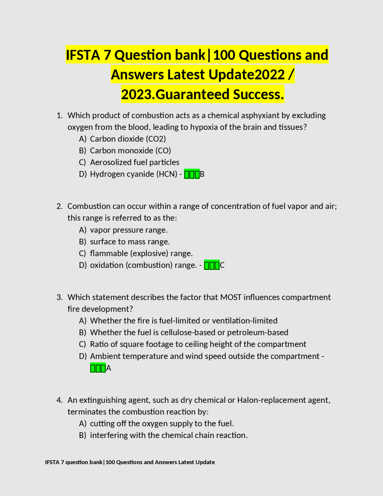 IFSTA 7 Question bank|100 Questions and Answers Latest Update2022 ...