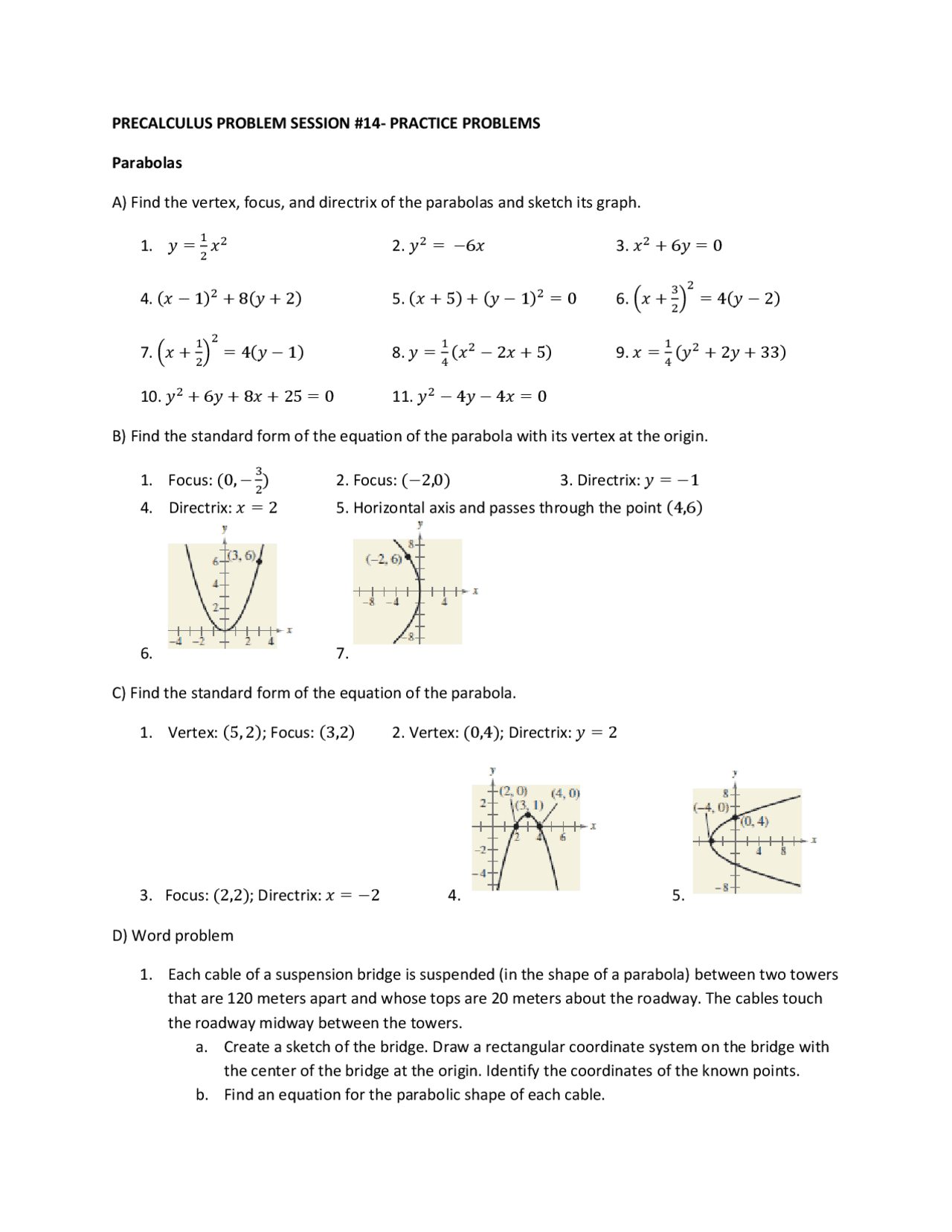 20 free mathematics courses for beginners: 1.... This exercises if about precalculus | Quizzes Mathematics | Docsity